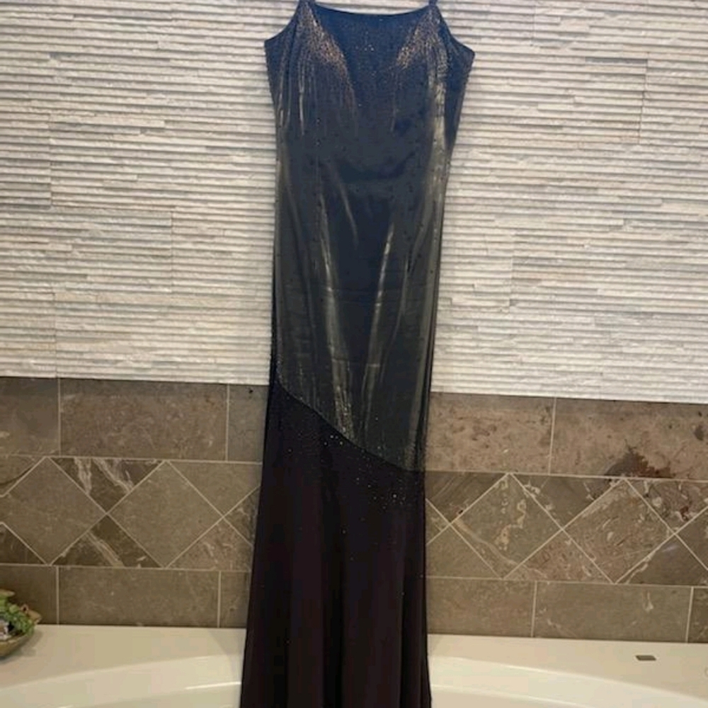 Cache Prom Dress Bronze with Beaded top